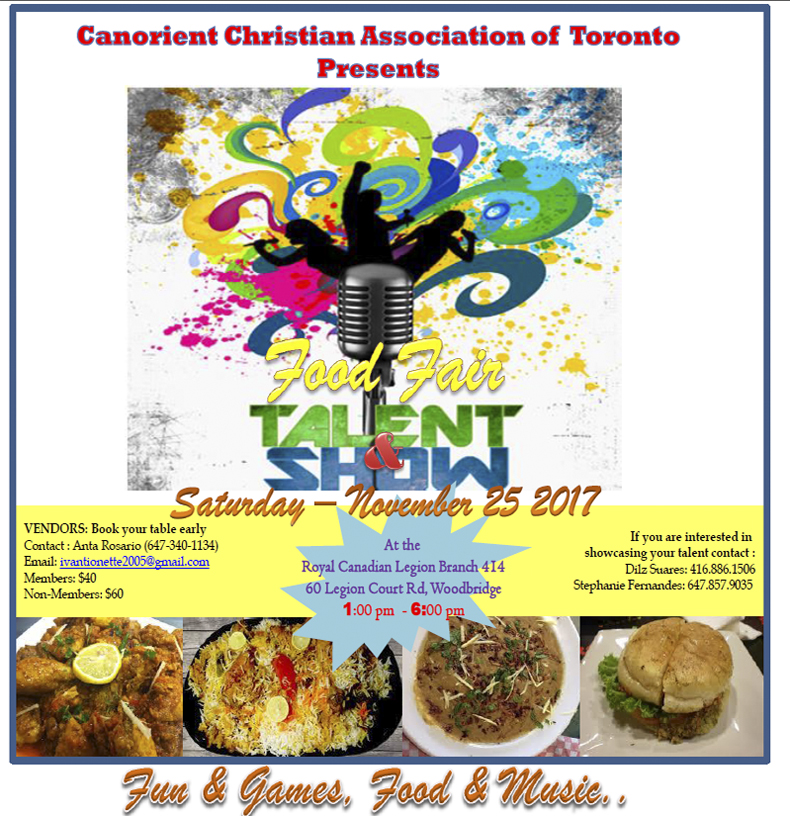 Poster: Canorient Food Fail and Talent Show 2017