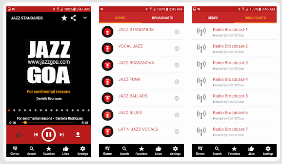 Jazz Goa App screenshot. Available via the Apple App Store or Google Play